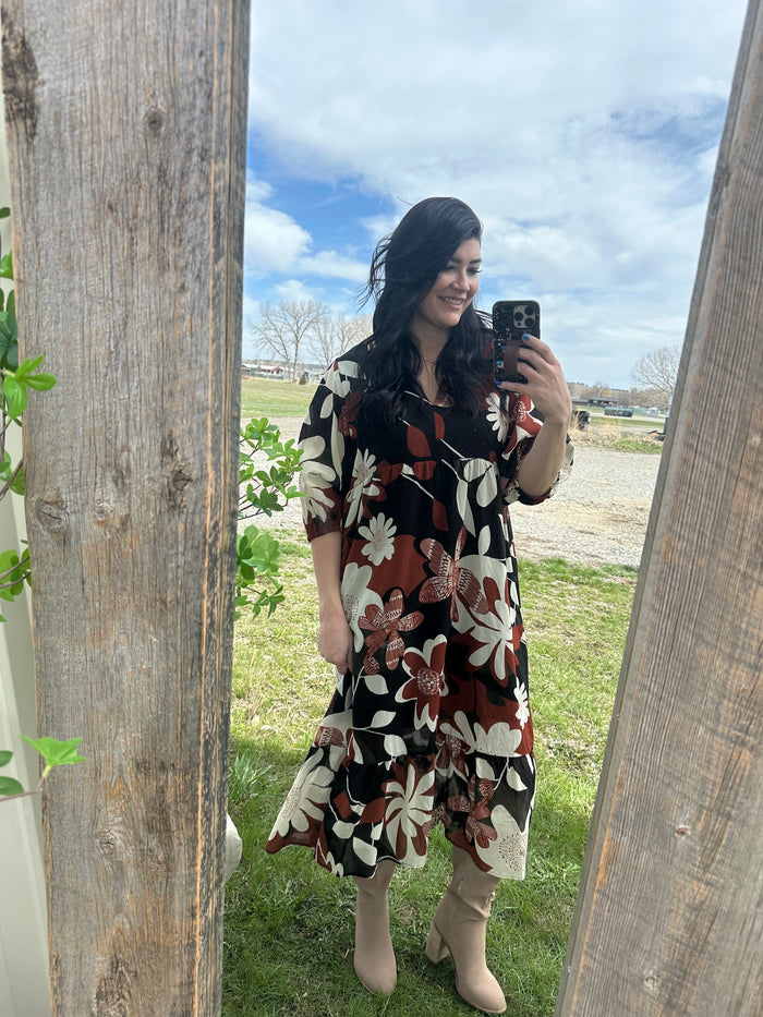 Floral Abstract Dress