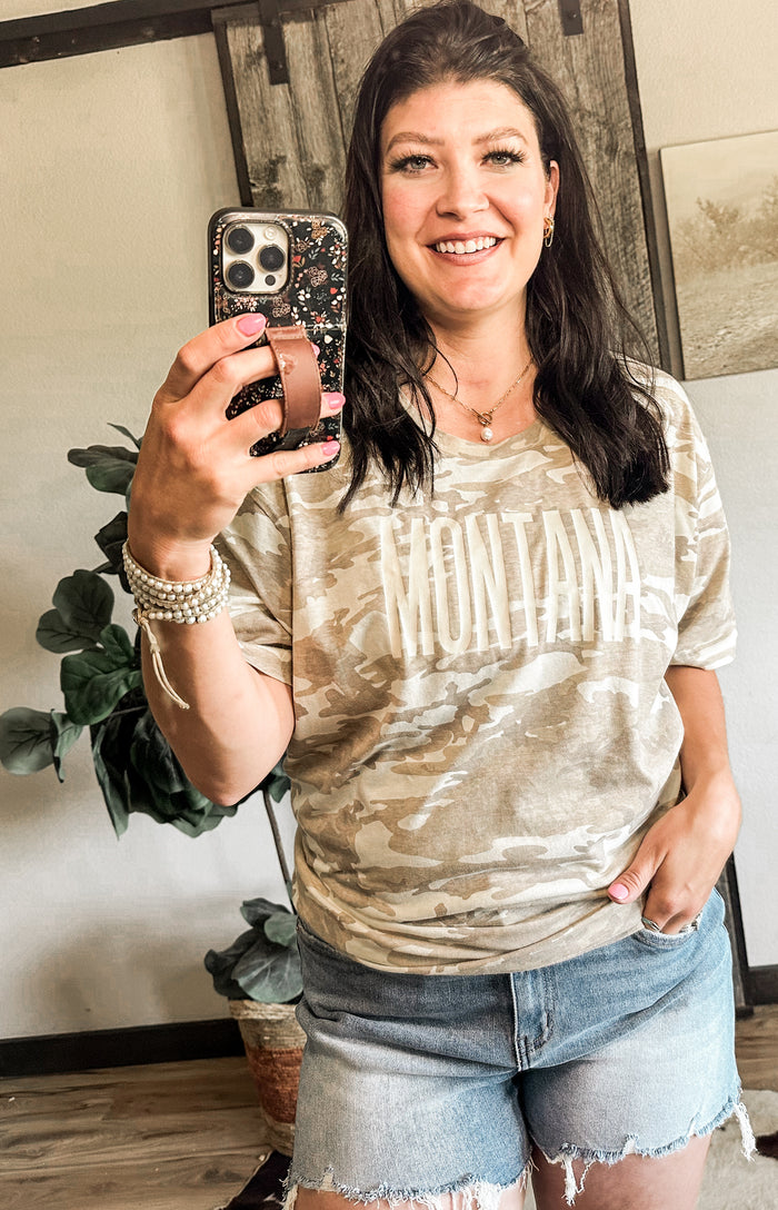 Tan Camo Montana T-Shirt