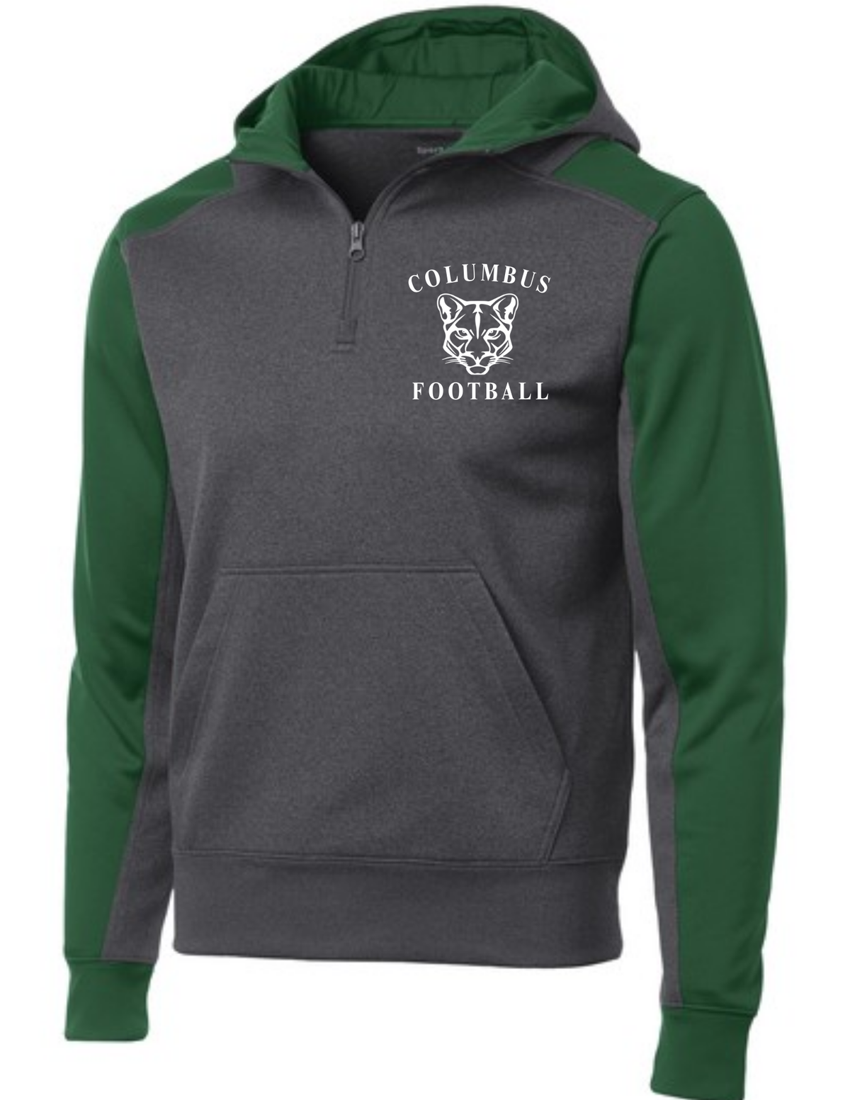 Sport Tek 1/4 Zip Hooded Sweatshirt