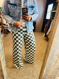 Green Checkered Pants