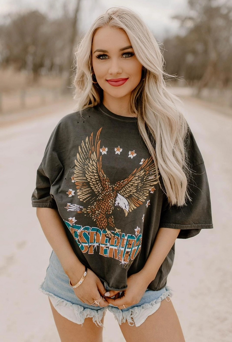 Desperado Oversized 80's Cropped Tee