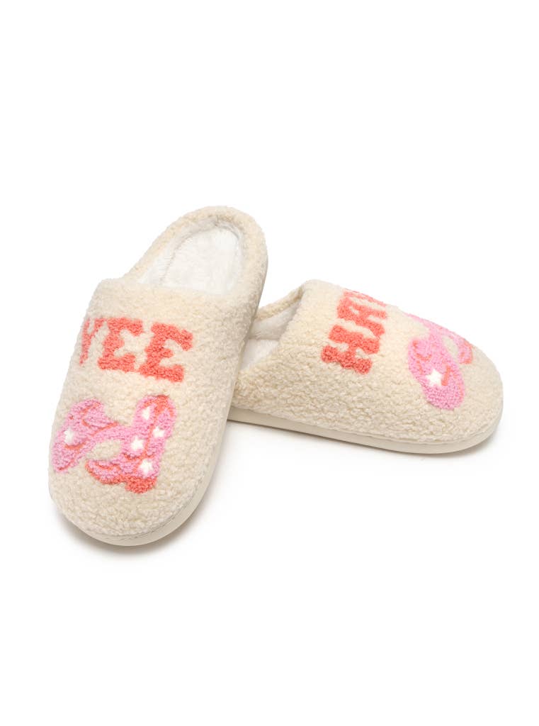 Western Cowgirl - "Yee Haw" Slippers M/L