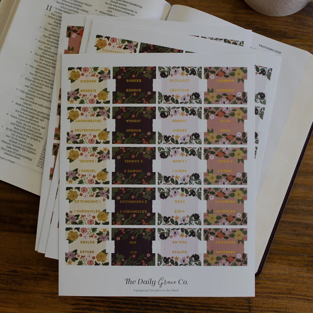 Magnolia Floral Bible Tabs
