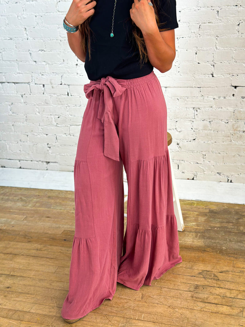 The Moxie Palazzo Pants: Wine