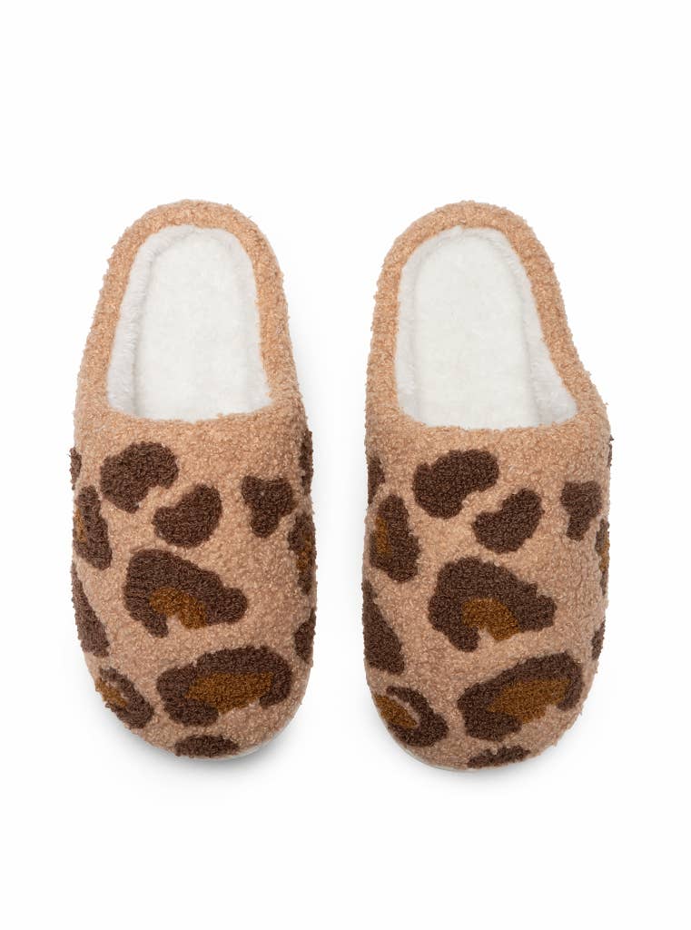 Leopard Print Slippers S/M