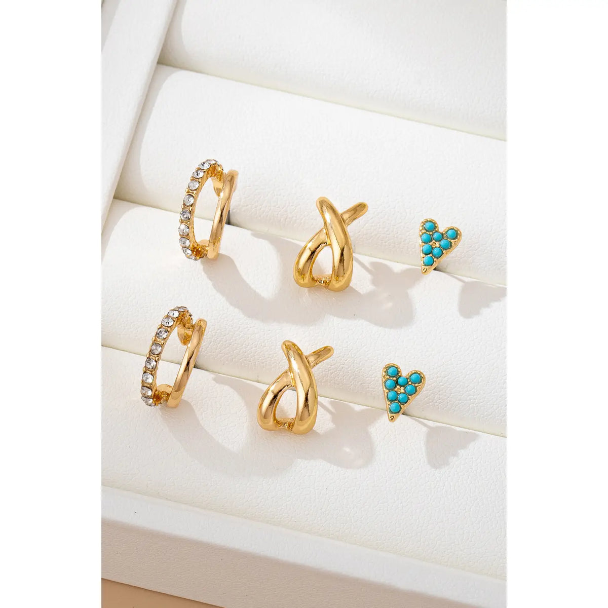 Turquoise & Crystal Mixed Earring Pack
