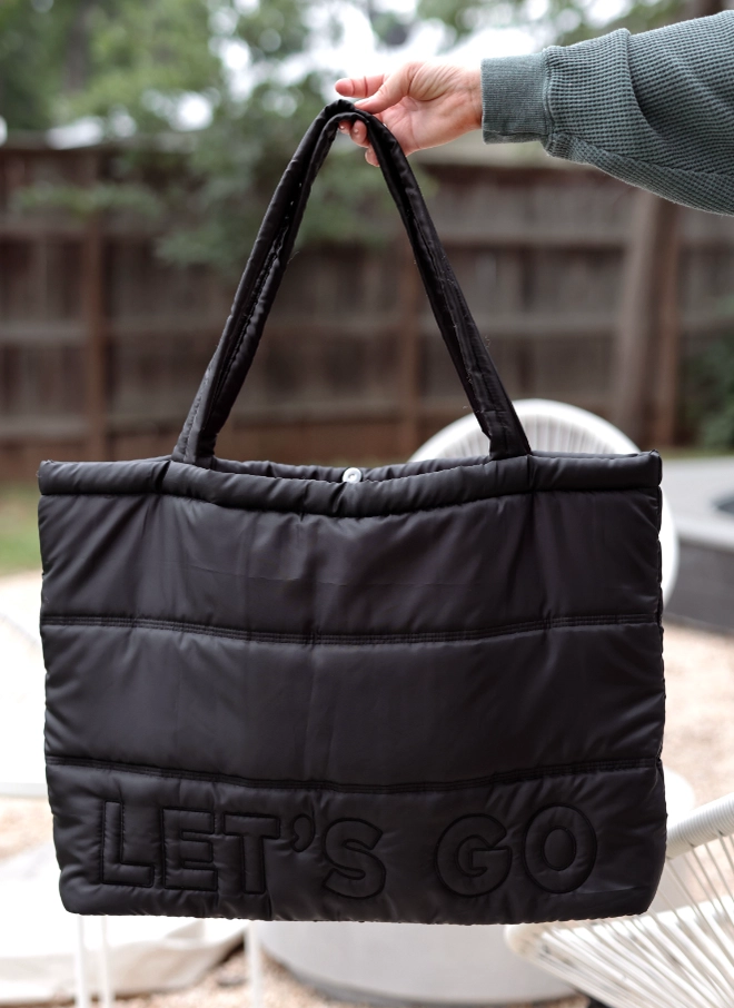 Let's Go Puffer Tote