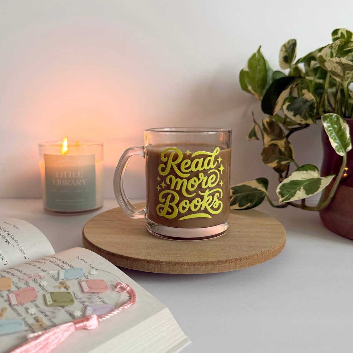 Read More Books Bookish Glass Mug