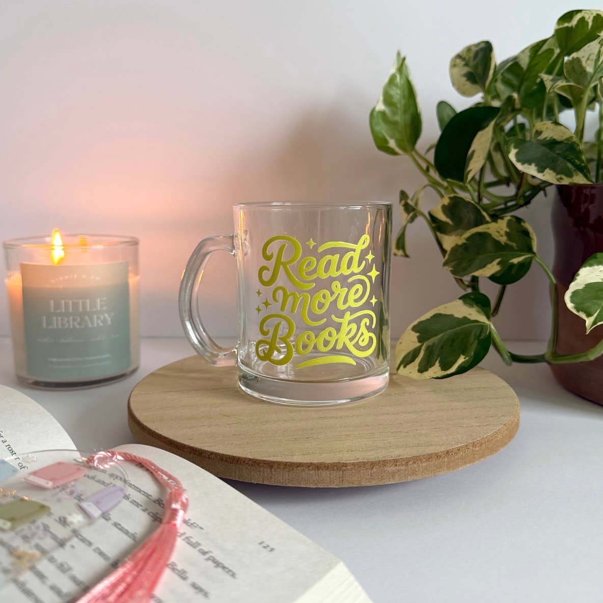 Read More Books Bookish Glass Mug
