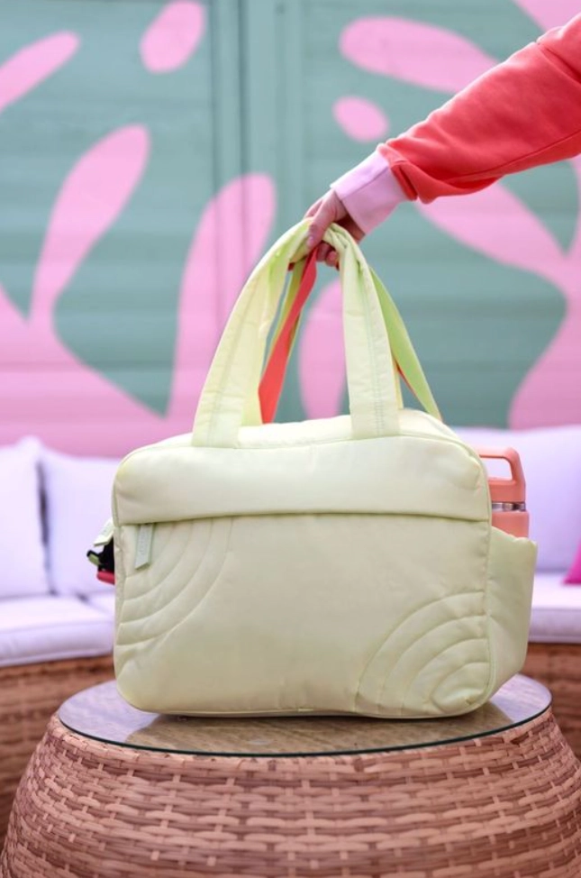 Modern Puffer Duffle-Lime