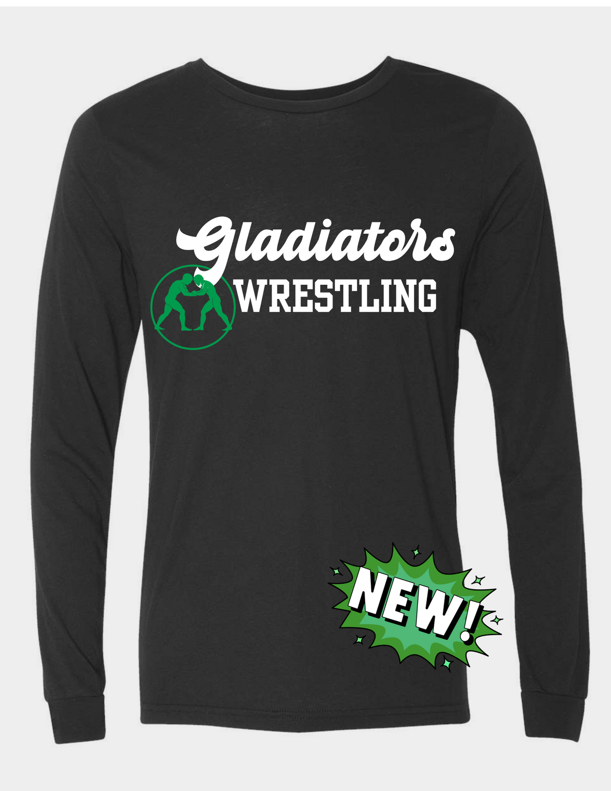 Gladiator Long Sleeve Black T Shirt