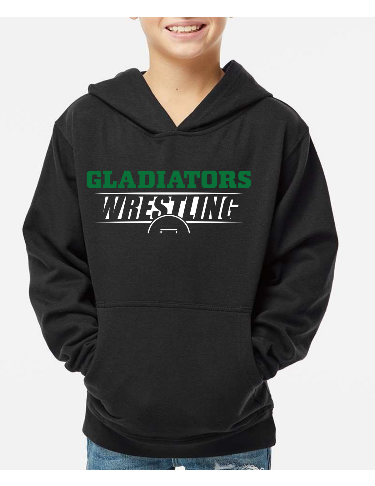 Youth Black Hooded Sweatshirt