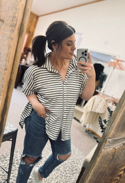 Never Say Never Striped Top