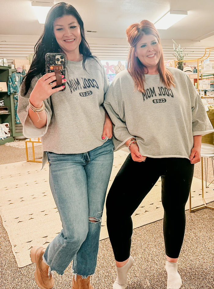 Cool Mom Club Cut & Cropped Crewneck