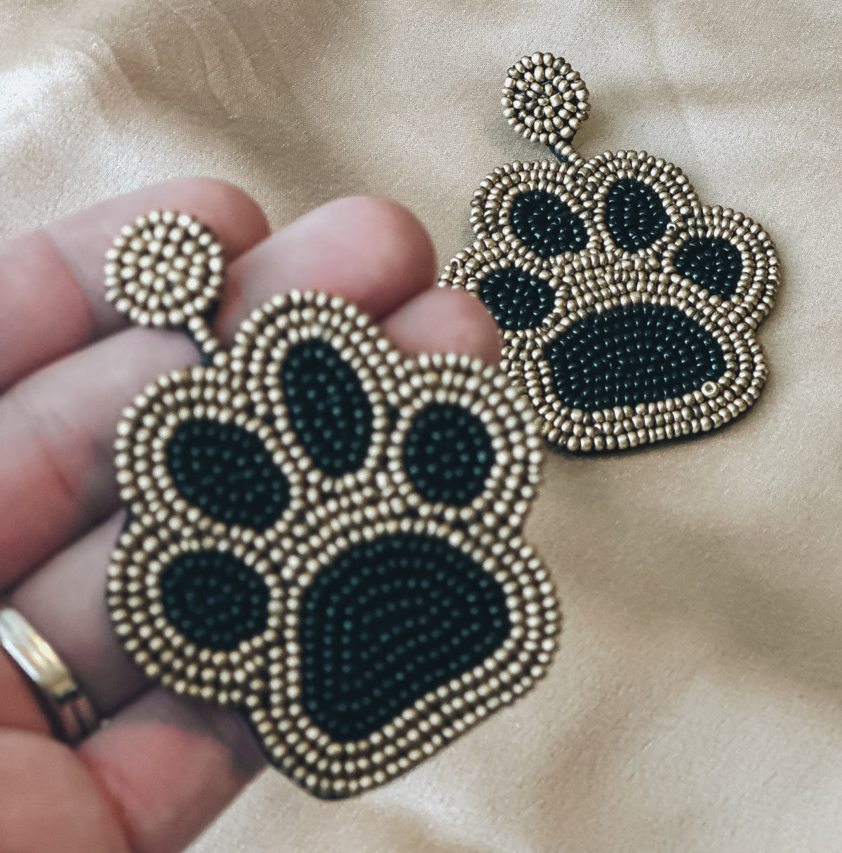 Paw Beaded Earrings