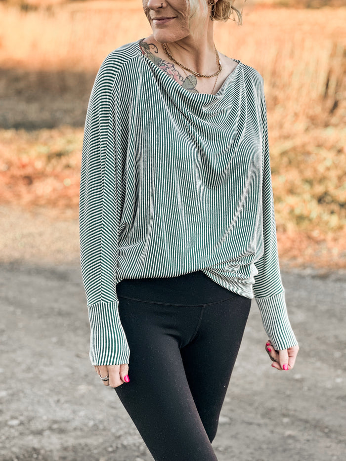 Frosty Ribbed Cowl Long Sleeve