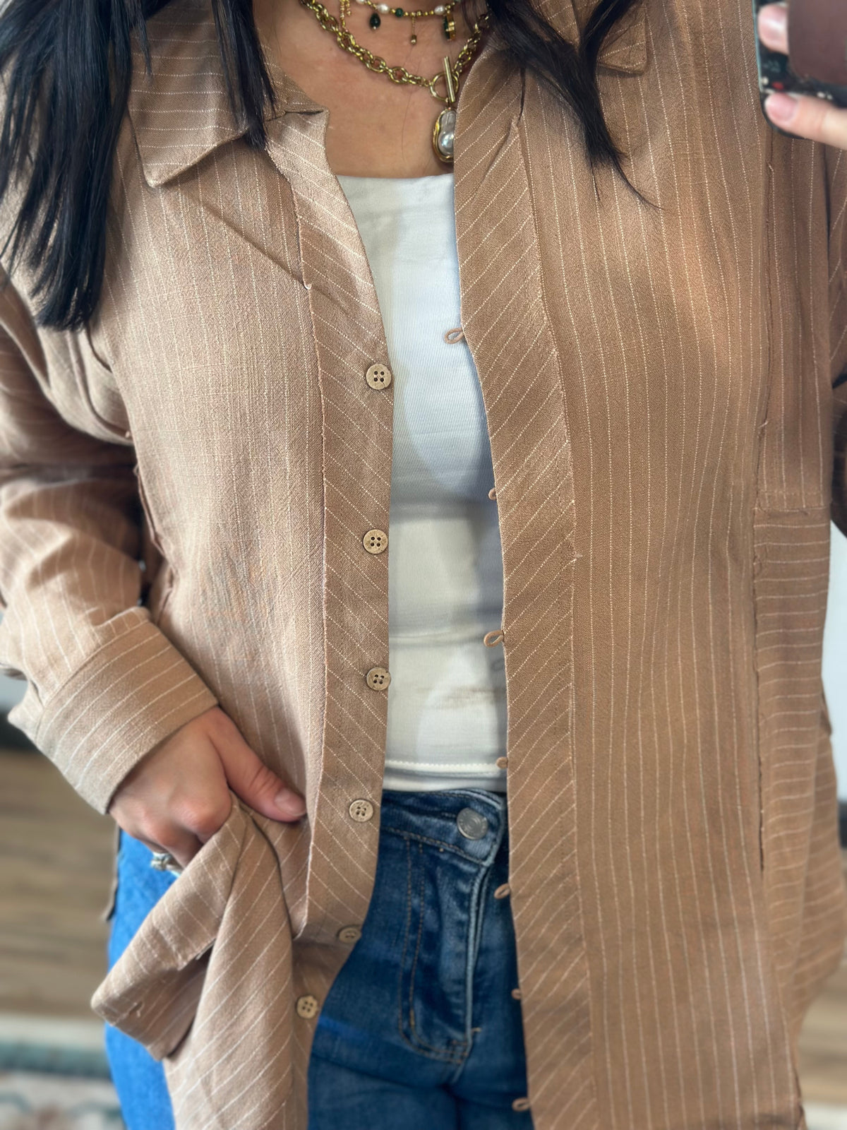 Chai Button Down Top