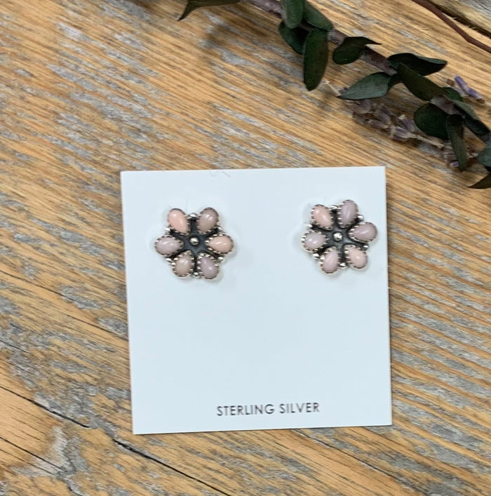 Pink Opal Blossom Earrings