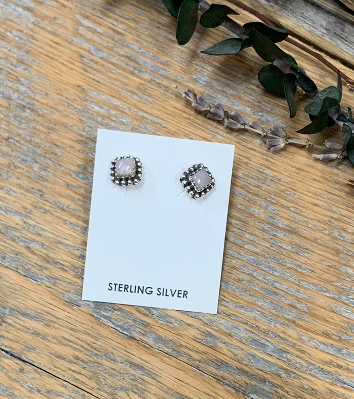 Pink Opal Earrings