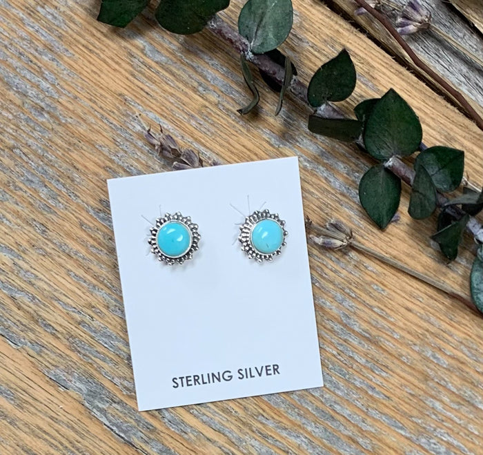 Kingman Cluster Turquiose Studs