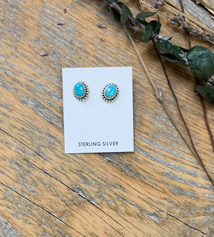 Oval Stud Earrings