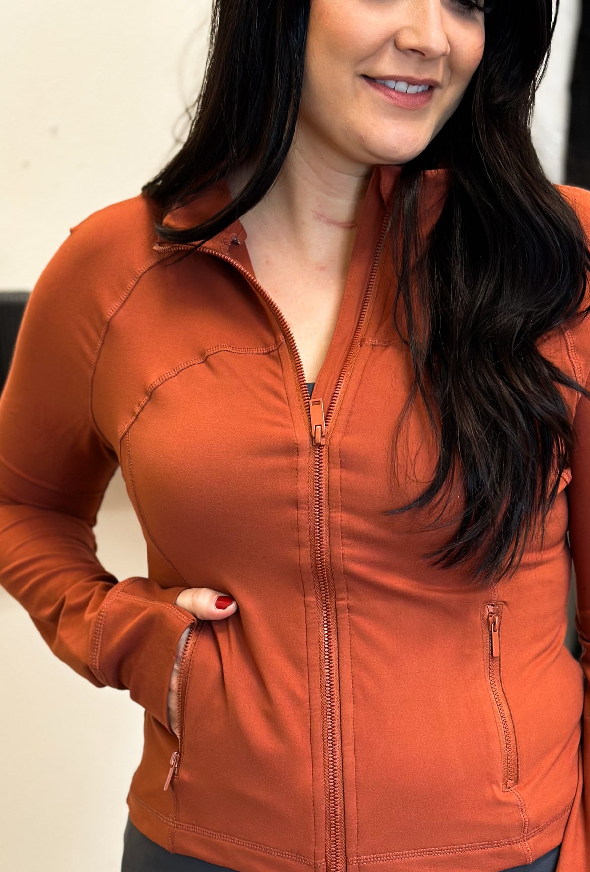 The Moon Cropped Jacket: Rust