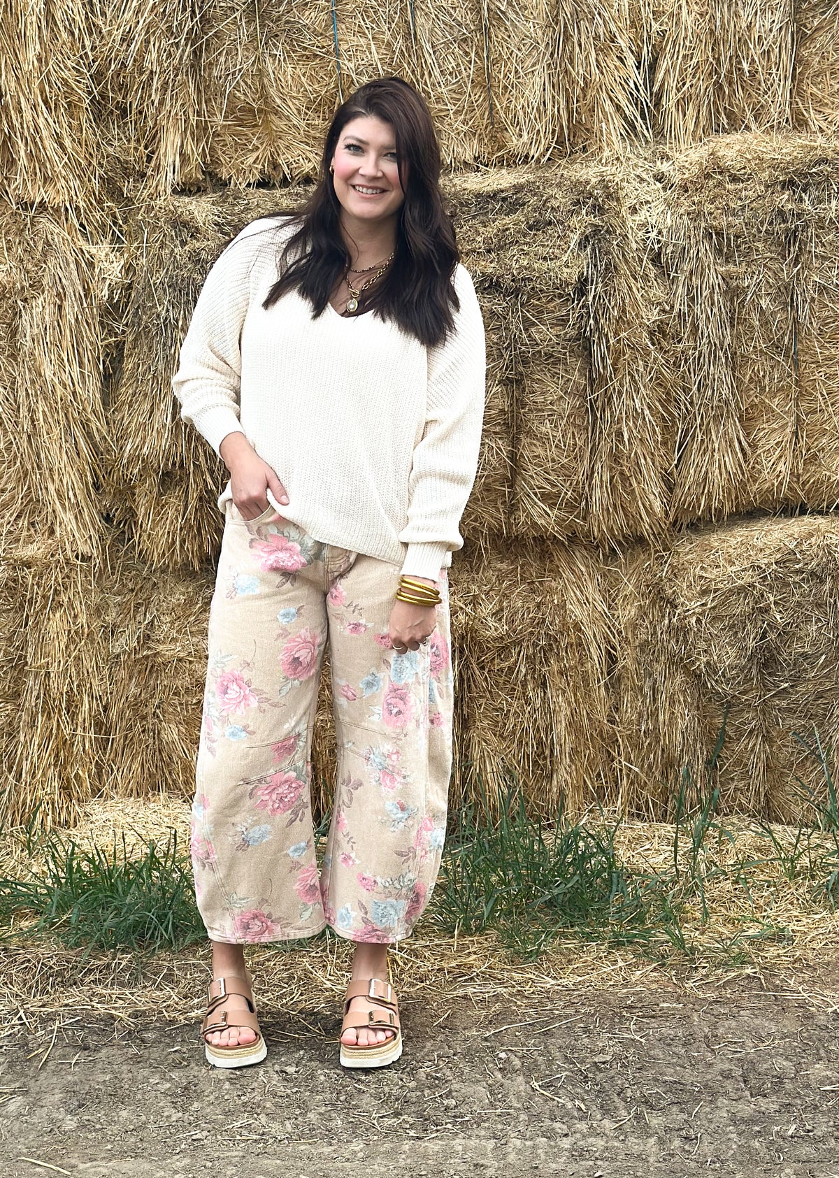 Rose Garden Barrel Jeans