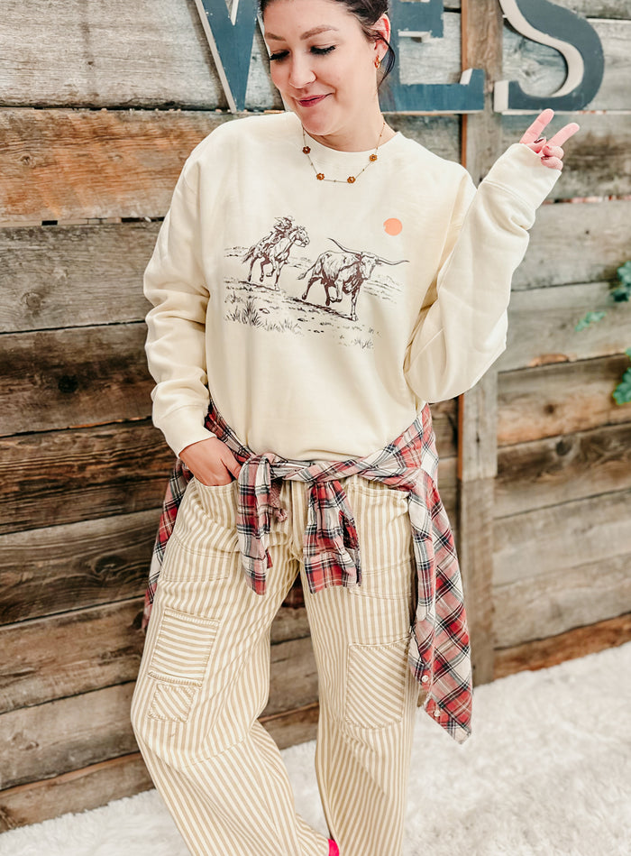 Roper Sunset Cream Crewneck