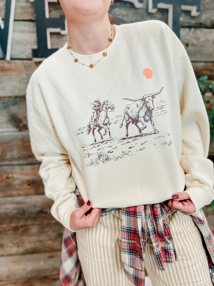 Roper Sunset Cream Crewneck