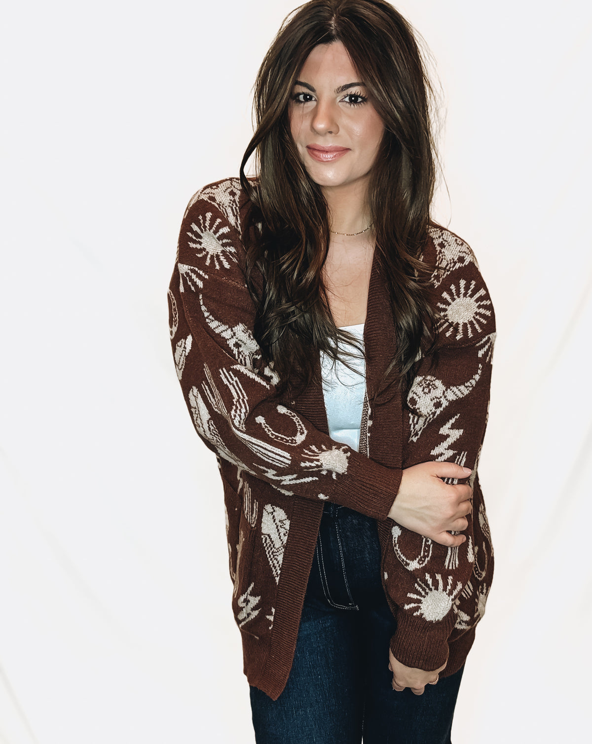 The Texas Cardigan- Chocolate