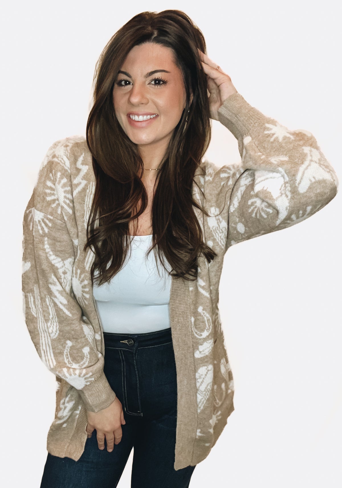 The Texas Cardigan - Mocha