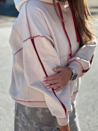 Contrast Stitch Oversized Hoodie