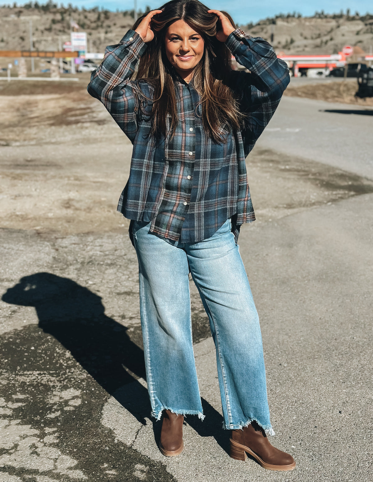 Kambrie Plaid Flannel Shirt