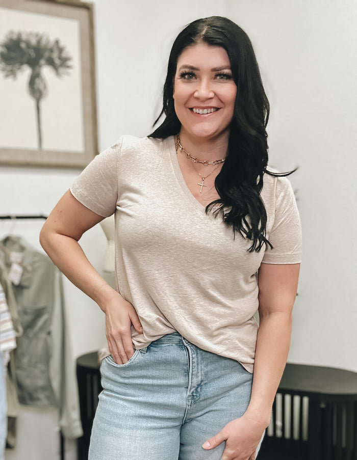 Plain Jane Tee- Khaki