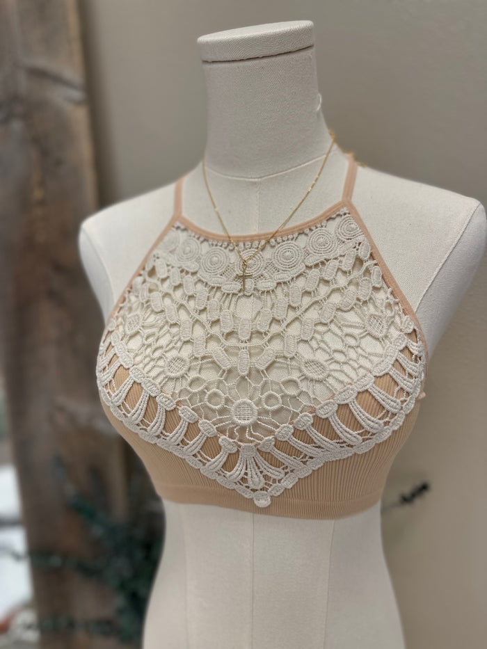 Crochet Bralette: Blush