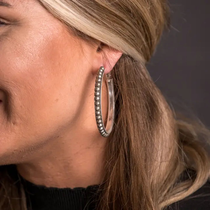 Trimmed Hoop Earring