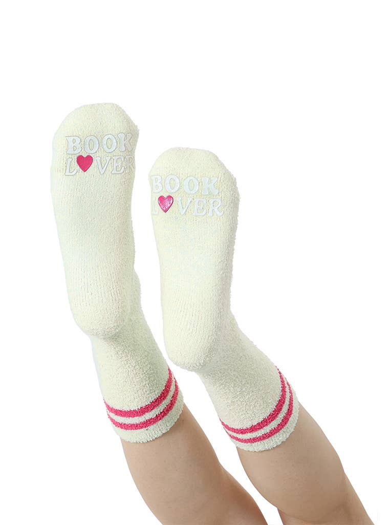 Book Lover Fuzzy Grippy Socks
