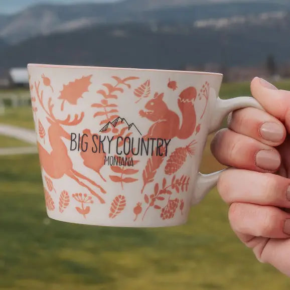 Big Sky Love Folkloric Mug in Dusty Rose