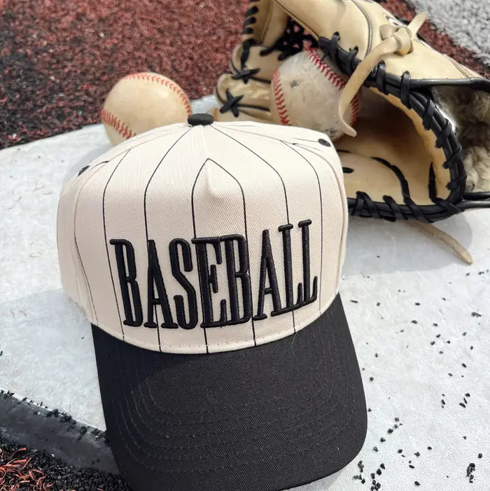 Baseball Black Stripe Vintage Hat