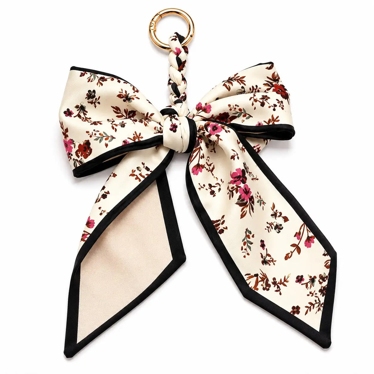 Black & White Scarf Bag Charm