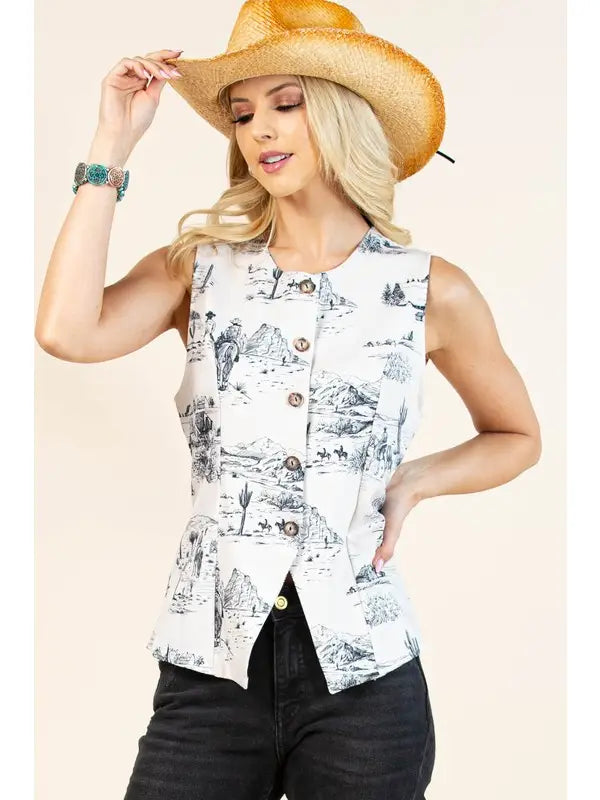 Caroline Western Vest