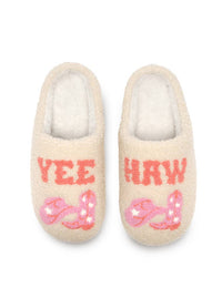 Western Cowgirl - "Yee Haw" Slippers M/L