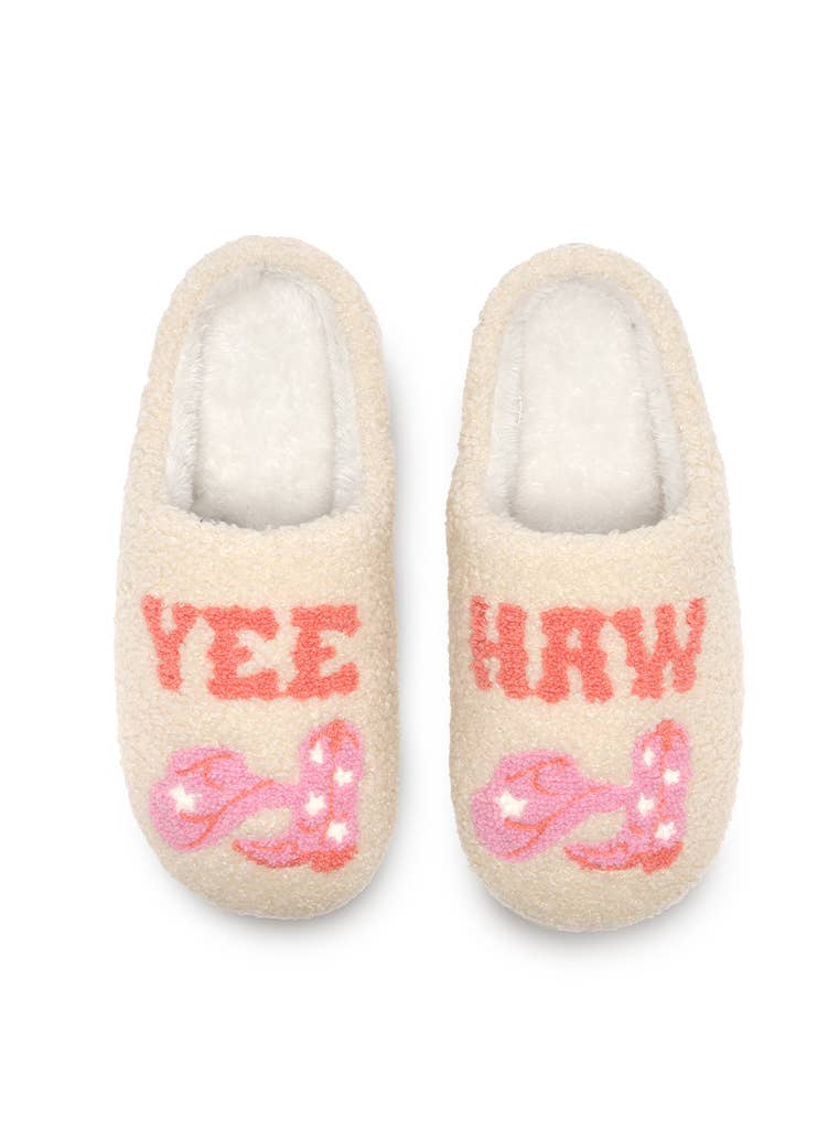 Western Cowgirl - "Yee Haw" Slippers S/M
