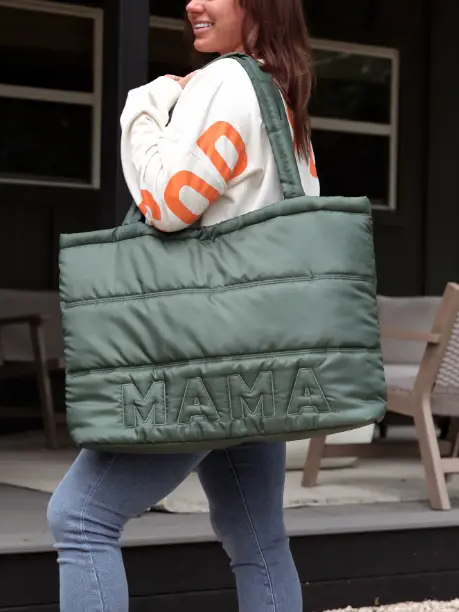 Mama Olive Puffer Tote