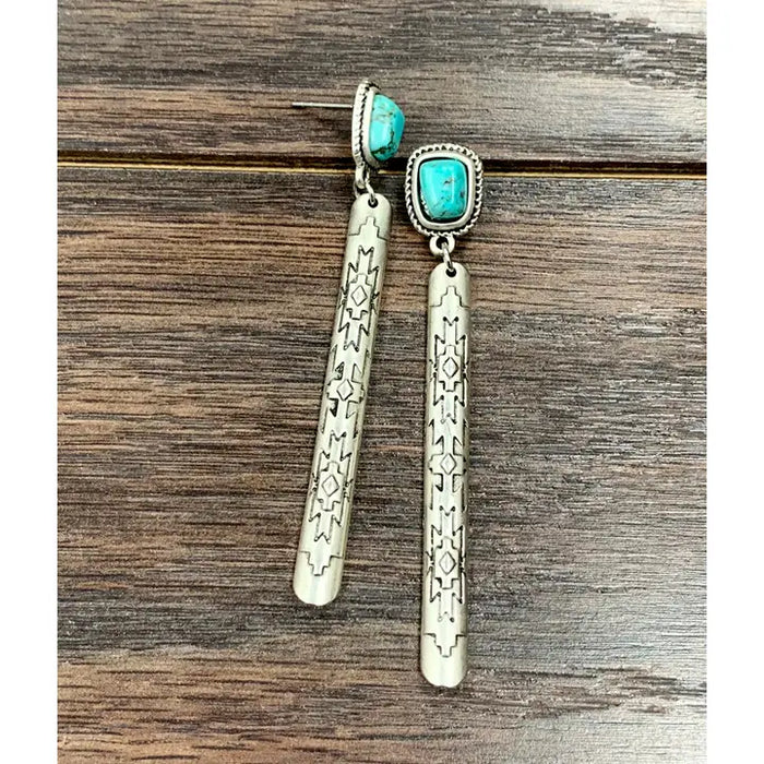 Aztec Post Earrings