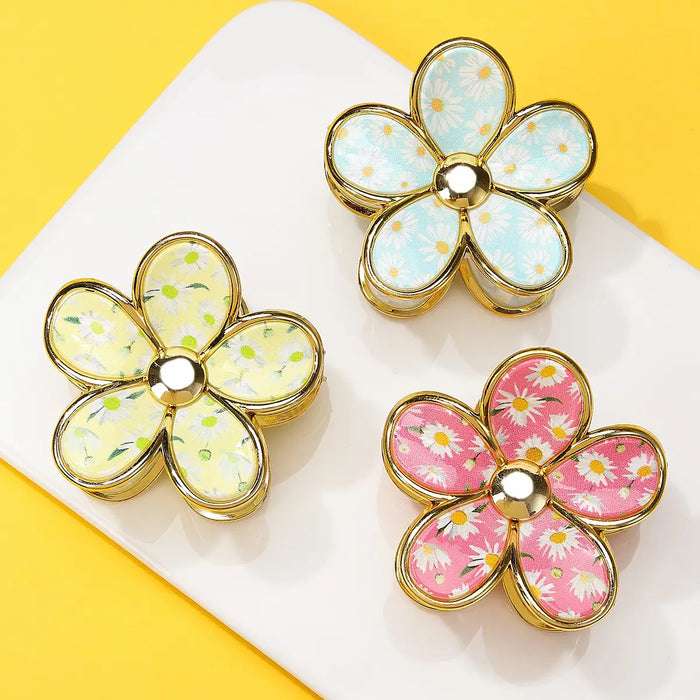 Floral Printed Flower Clips