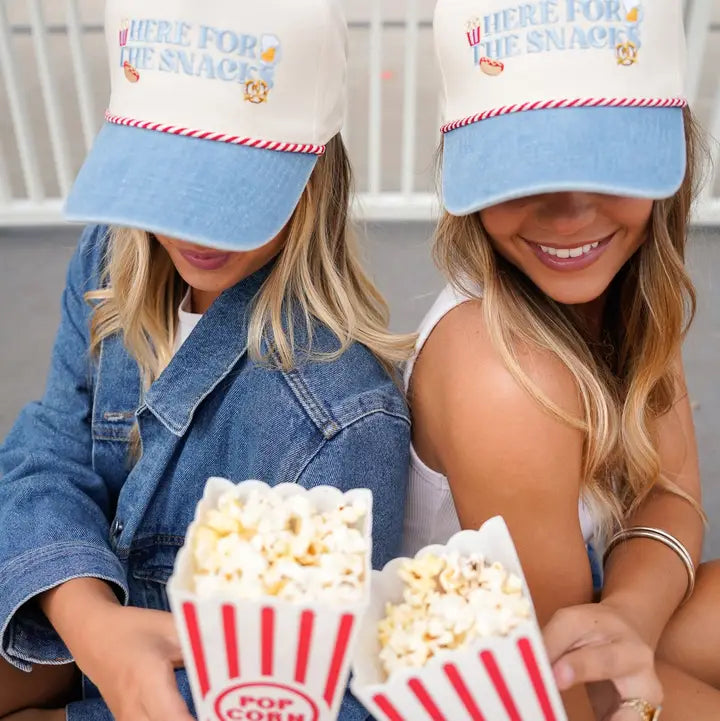 Here For The Snacks Denim Hat