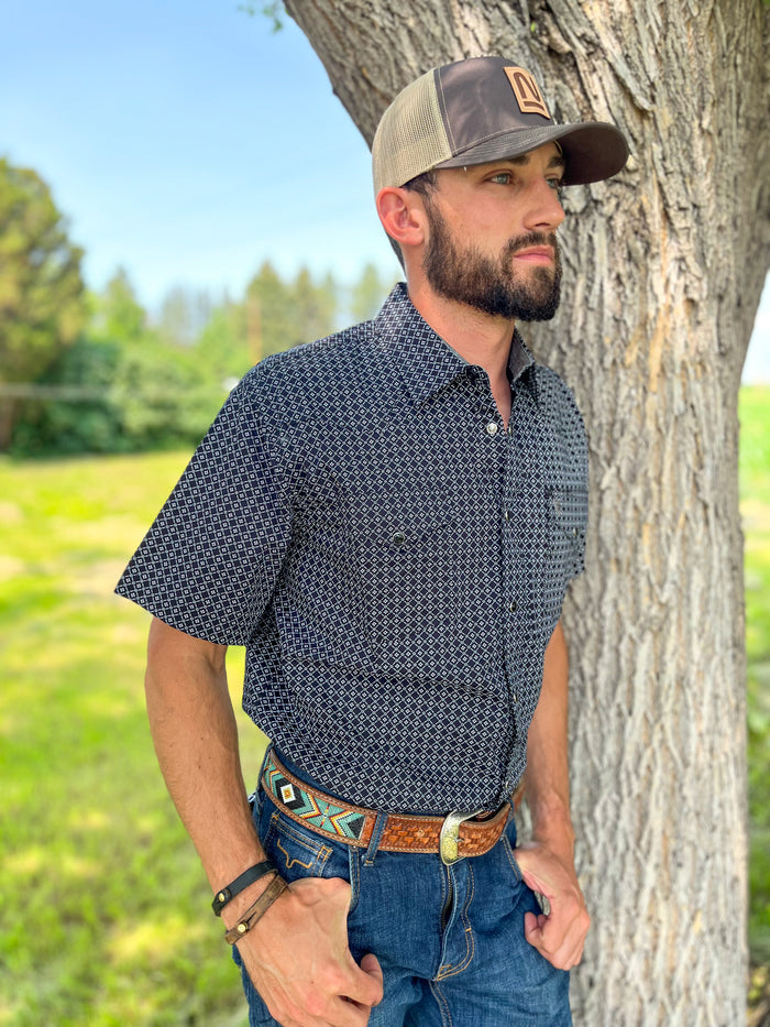 Men's Short Sleeve Western Snap Shirt