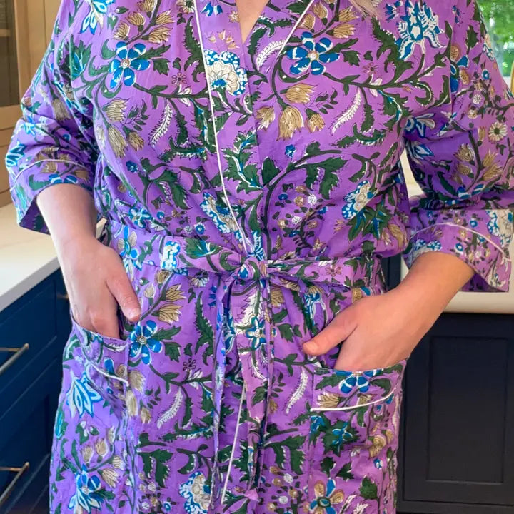 Iris Floral Robe