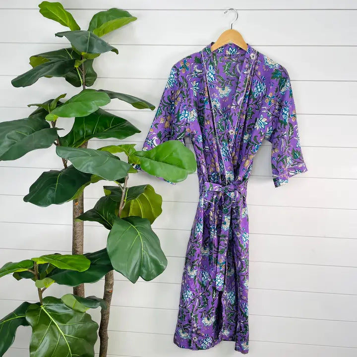 Iris Floral Robe